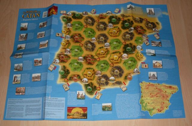 Settlers of Catan Hispania (Spain) Scenario Game Plan Map Map New-