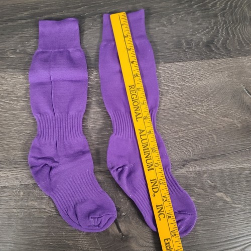 Over the Calf Soccer Socks Thin Lightweight Purple Team Sport Sock Youth XS - Picture 5 of 7