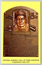 William Boyd McKechnie Cooperstown NY Baseball Hall of Fame Plaque Postcard