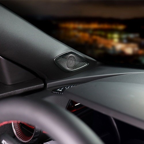 Fit For Chevy Trax 2024 Gloss Black Steel A Pillar Speaker Frame Cover Trim 2PCS - Picture 5 of 10