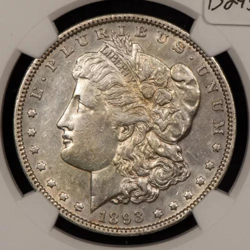 1893 $1 Morgan Silver Dollar - Key Date - VIDEO - NGC AU Details - B2950