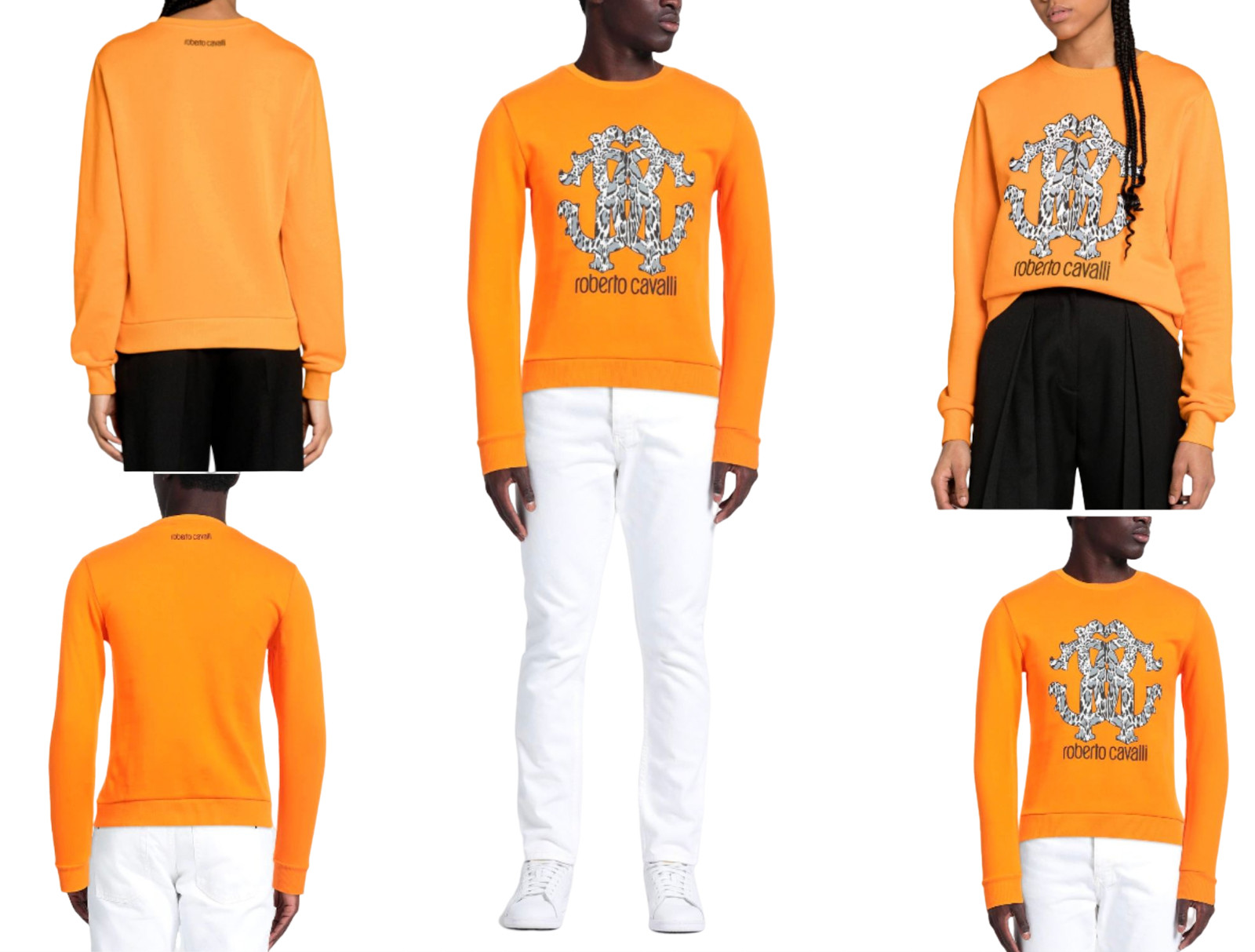 Roberto Cavalli Rc Logo Unisex Sweat Sweater Sweatshirt Jumper Pullover Pulli M