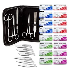 Suture Kit with Tools - 28pcs Practice Training for Med, Vet, EMT, Nursing Use
