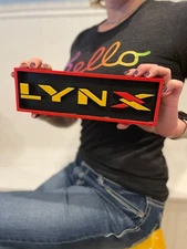 ATARI LYNX 3D printed game console placard, retro console sign, multi-color