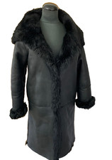 Celtic And Co Real Sheepskin Shearling Fur Coat Toscana Jacket L Uk14 Us10 Eu40