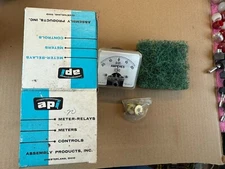 NOS NIB Vintage API DC Amperes Meter Measures -20-0-20 Amps Gauge