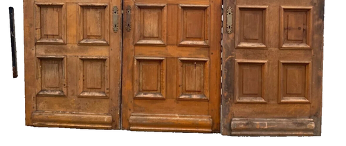 Suite de trois portes de passage en chene massif XX siècle - Photo 4/6