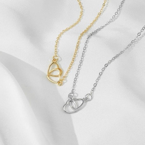Double Heart Pendant Necklace. - Picture 11 of 19