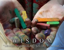 Art Teacher Classroom Motivational Poster Art Print Life is a Canvas MVP586