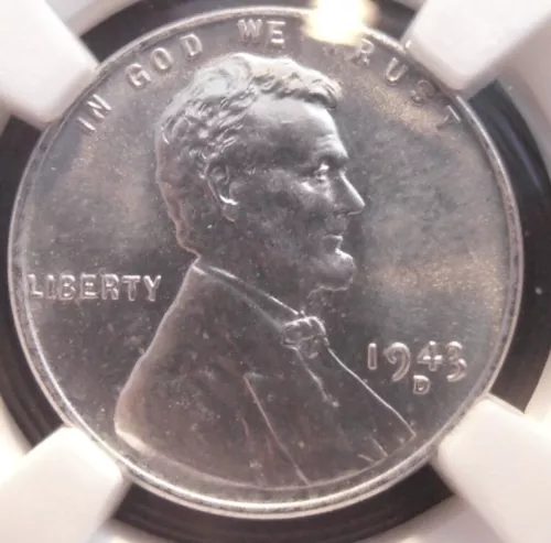 1943 D Lincoln Cent, NGC Certified MS 65 (43DN86)