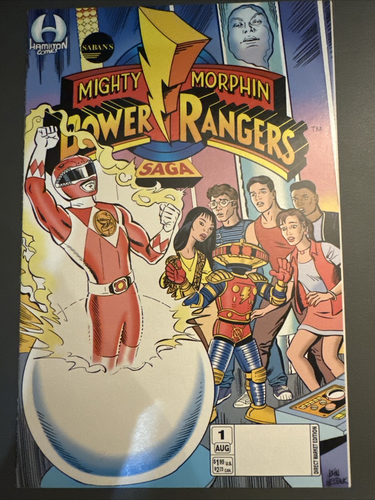 Libro de historietas de la saga Power Rangers de Hamilton Comics Mighty Morphin 1 y 2 en buen estado 7,5