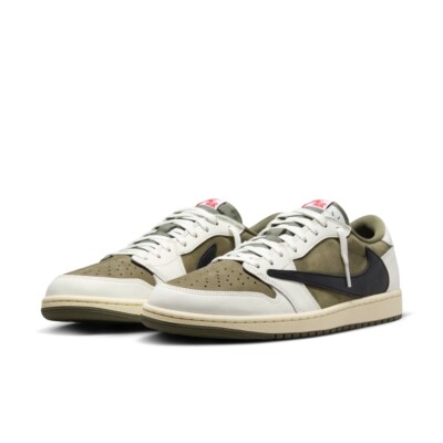   Sz 7 - Travis Scott x Air Jordan 1 Retro OG SP Low Reverse Olive / Medium  