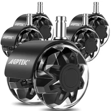 Office Chair Casters Universal Fit 2" Heavy Duty Caster Wheels Dual Wheels Safe