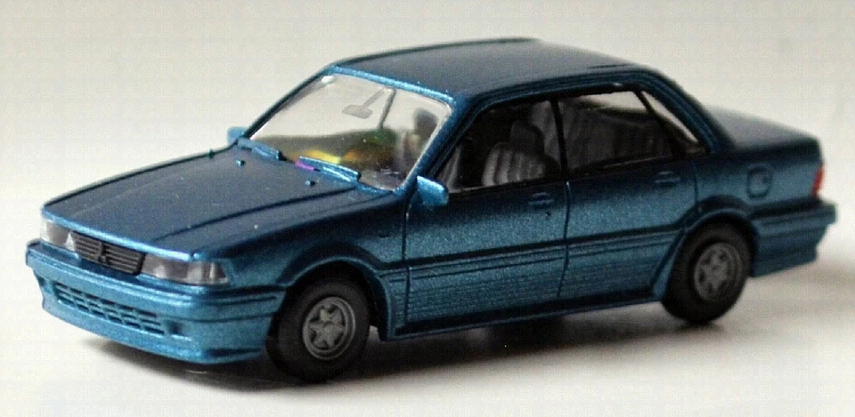 Mitsubishi Galant VI 16V E30 Limousine 1988-93 Lagunenblau Metallic 1:87 Rietze - Immagine 2 di 4