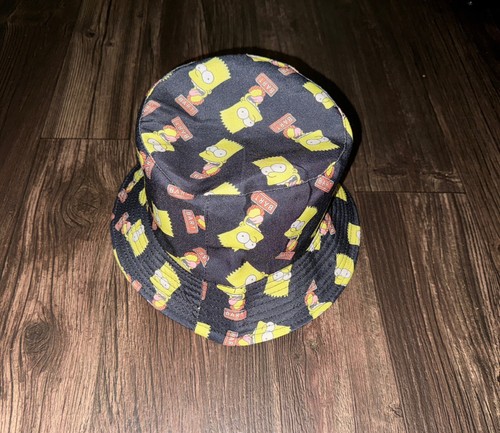 Bart Simpson Skating Bucket Hat The Simpsons Bart Print L/XL - Picture 2 of 3