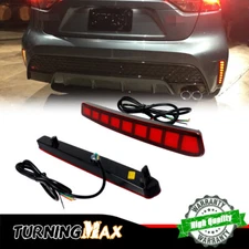 2x Rear Reflector Foglight LED Signal Brake Tail Lights 2020-2023 Toyota Corolla