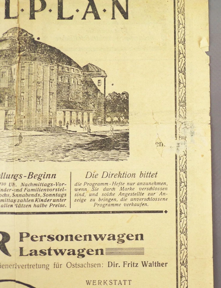 Sarrasani Spielplan Zirkus Dresden Circus um 1910 - Bild 4 von 4