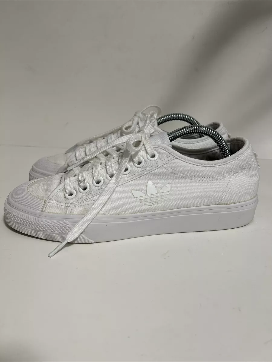 Adidas Nizza Trefoil Cloud White Low Top Sneakers Size 10 eBay