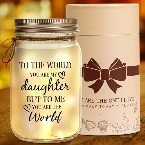 Mason Jar Night Light Gift for Daughter, Mothers Day Gifts for Daughter - Picture 12 of 12