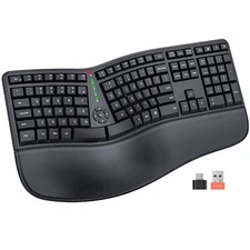 Meetion DirectorW Wireless Ergonomic Keyboard Black