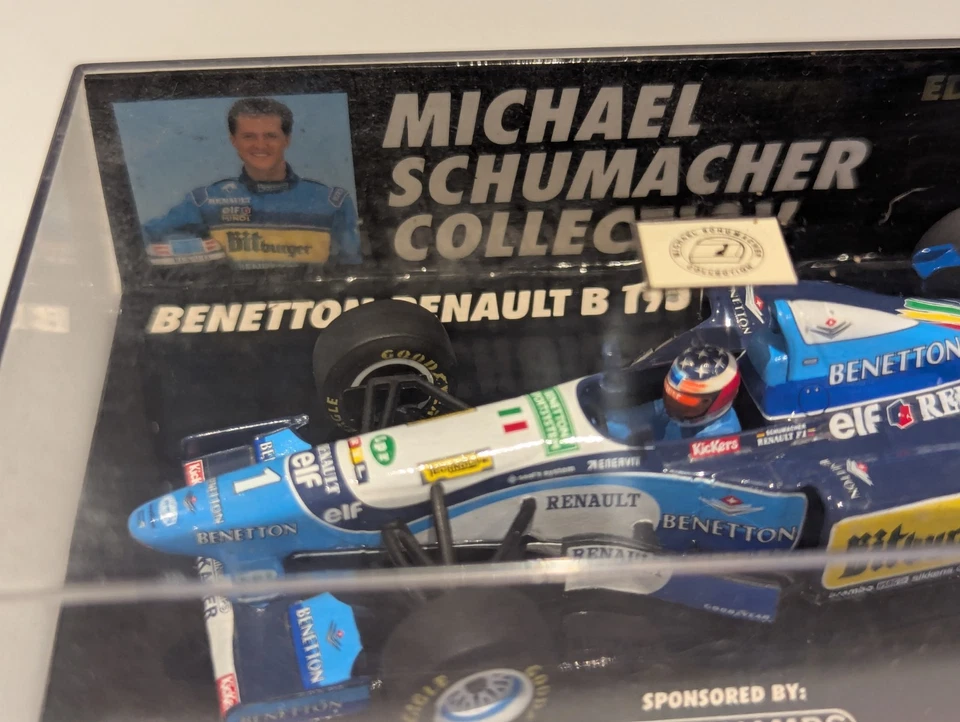 1/24 MINICHAMPS 510 952401 BENETTON RENAULT B195/2 MICHAEL SCHUMACHER 1995 CHAMP - Image 2 of 4