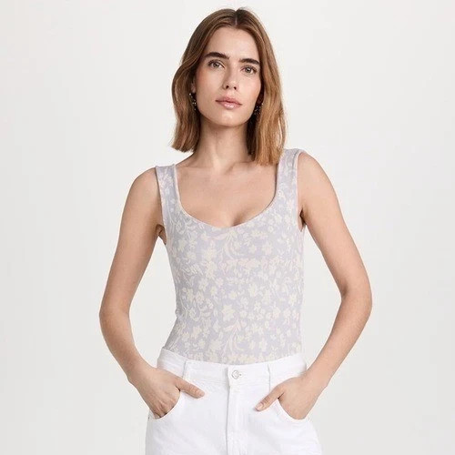 Intimately by Free People Women's Clean Lines Bodysuit in Lilac Combo Sz XS/S