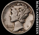 1943-S Mercury Dime- Silver- Scarce Better Date No Reserve #J15