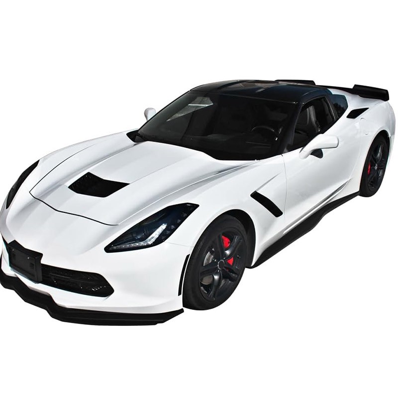 For 2014-2019 Chevy Corvette C7 Side Skirt Rocker Panel Splitter Carbon Style