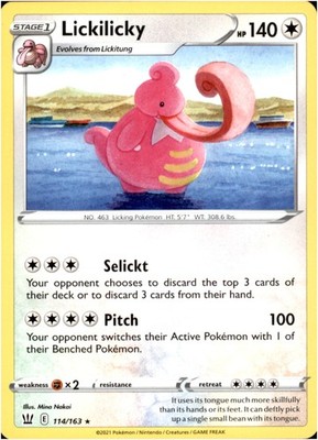 Lickilicky 114/163 Rare - Pokemon SWSH05: Battle Styles LP-NM