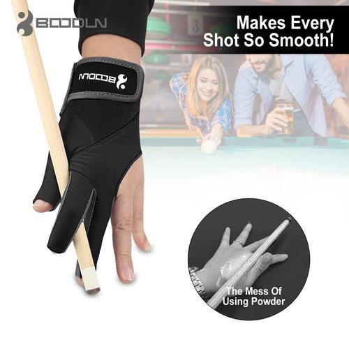 Billiard Pool Gloves for Left Hand 3 Finger, Splicing Process, Snooker Cue Sp... - Picture 7 of 7