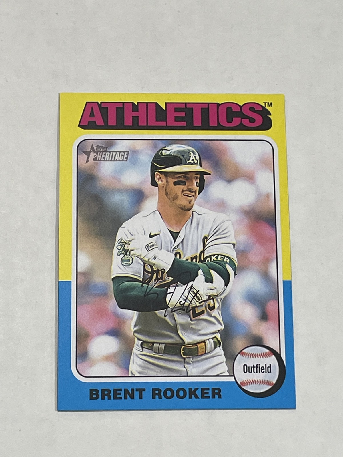 2024 Topps Heritage Mini Baseball #145 - Brent Rooker - Oakland Athletics
