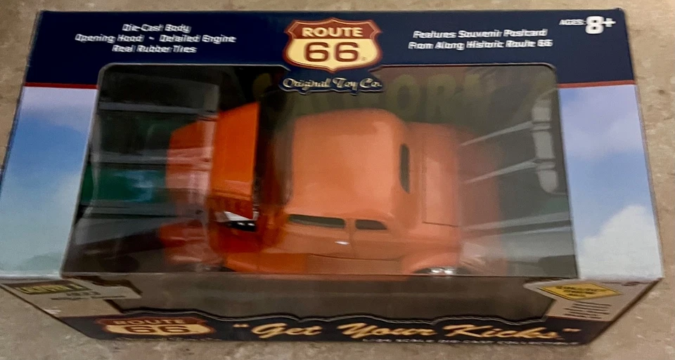 ROUTE 66 "GET YOUR KICKS" 1933 WILLYS COUPE ORANGE 1/24 Die-Cast - Image 2 of 4