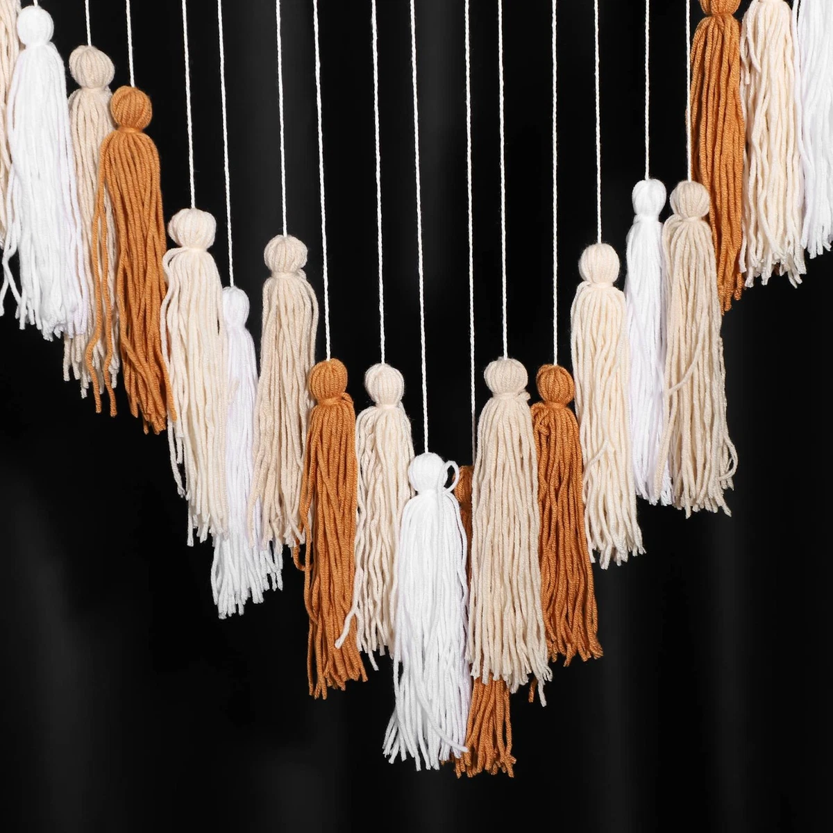 Macrame Wall Hanging- Macrame Wall Hanging with Wood Beads-Bohemian Wall6137