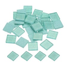 Mosaic Tiles, Glass Tiles 2 x 2cm for DIY Crafts, 25pcs 100g,Ocean Blue 