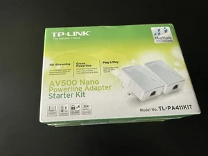 TP-LINK AV500 NANO 'NOUVEAU & PIERRES POWERLINE ADAPTER STARTER KIT TL-PA411KIT