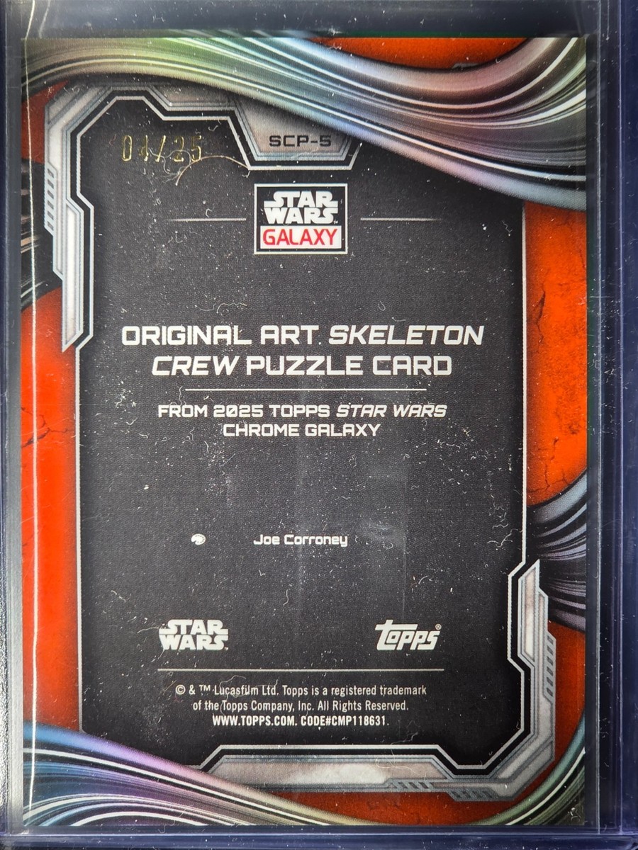 2025 TOPPS CHROME STAR WARS GALAXY ORIG ART PUZZLE KHY'MM ORANGE