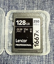 Lexar SILVER Series 1667x 128GB Classe10 UHS-II SDXC Memory Card LSD128GCB1667 