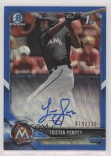 2018 Bowman Draft Chrome Pick Blue Wave Refractor /150 Tristan Pompey Auto 0lr3