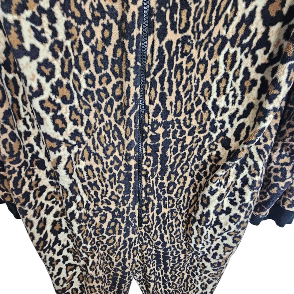 Nick & Nora Pijama Estampado Leopardo Pijama Una Pieza Pijama Mujer M Marrón Negro Foto 3 de 4