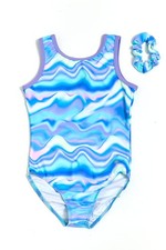 Leotards for Girls Gymnastics, Cotton Candy Multi-Colored Swirls Fun Design D...
