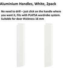 2 Pack Kitchen Door Handles White Cupboards Cabinet Bar Wardrobe Drawer Handles
