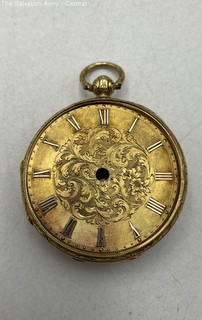 Unisex Adults 18 Karat Yellow Gold Pocket Watch Case 28.00 Grams