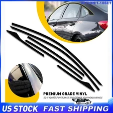 Full Set Window Chrome Delete Blackout Sticker For 16-21 Honda Civic Sedan 6-60X