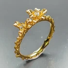 Vintage jewelry Natural White Topaz Ring 925 Sterling Silver Size 7 /R473330