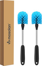 Stainless Steel Water Bottle Brush, Long Handle Scrubbing Brush, Built for Clean