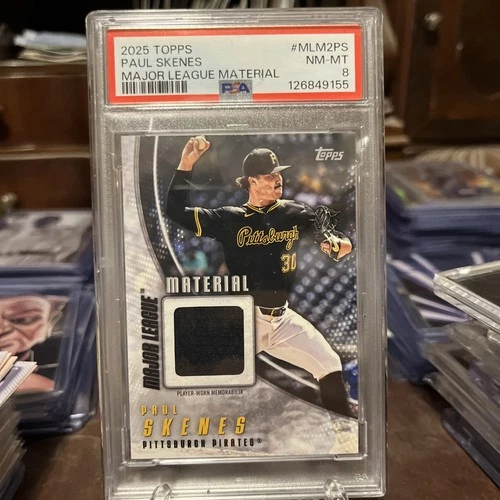 2025 Topps Series 2 Paul Skenes Major League Material Relic MLM2-PS PSA 8