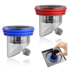 NIIIYTYB 2PCS Drain Backflow Preventer Anti Odor Shower Valve Red,blue