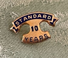 Vtg Standard Oil 10 Year Service Pin - Union Made - Gas & Oil Advertising