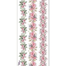 Violette Stickers - Rose Borders - 1 Floral Sticker Sheet - Scrapbooking Crafts