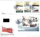 GB 2013 MERCHANT NAVY X2 FDC